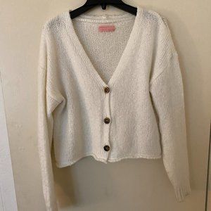 White Knit Urban Outfitters Cardigan